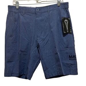 Mad Pelican mens Donnie’s walking shorts “Wish You Were Here” pockets Medium NWT